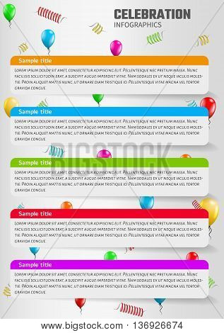 Celebration Infographics With Balloons
