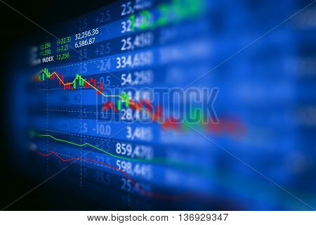 Technical Financial Graph On Technology Abstract Background