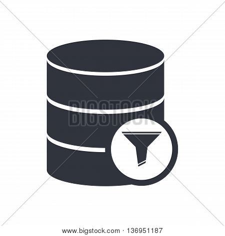 Database Filter Icon In Vector Format. Premium Quality Database Filter Symbol. Web Graphic Database