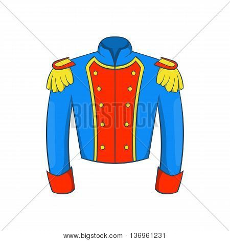 French historical uniform of soldier icon in cartoon style on a white background