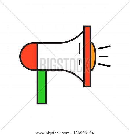 Megaphone illustration. Loudspeaker, communication, annoucement. Communication concept. Can be used for topics like communication, politics, leadership