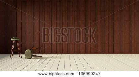 3d rendering thai style partition wall and flooing
