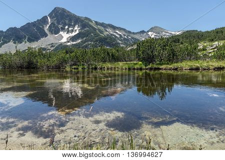 Panoramic view of Orlovets peak and Banski lakes, Pirin Mountain, Bulgaria