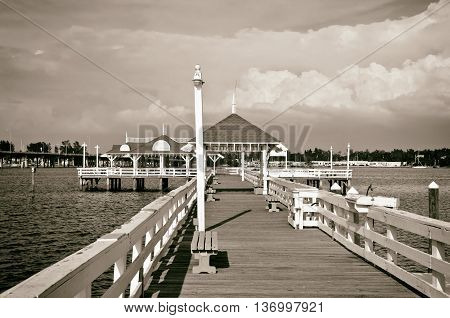 Bradenton Beach Historic Pier on Anna Maria Island Florida