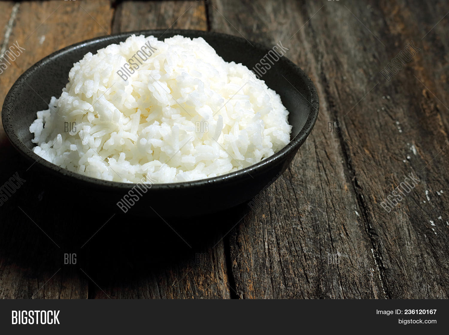 Cooked Rice Rreal Photo Cooked Rice Placed Image & Photo (Free Trial) | Bigstock