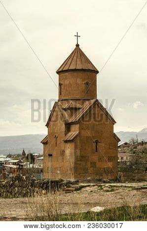 The Restored St.sarkis Church Of The Red Tuff, Located On A Hill Near The Kasakh River