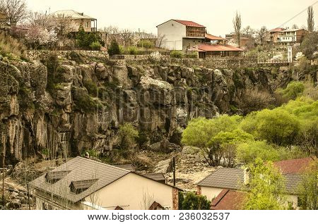 The City Of Ashtarak Is Located In The Canyon And On The Basalt Banks Of The River Kasakh