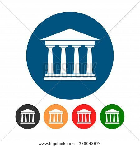 Academy Building Vector Symbol Graphic Icon Set Design