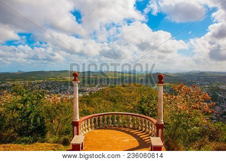 Cuba. Holguin:landscape From The Top Overlooking The City Holguin From Hill Of The Cross. Sightseein