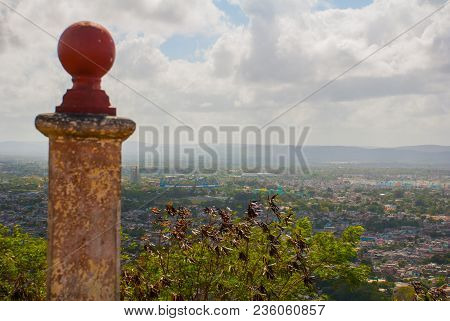 Cuba. Holguin:landscape From The Top Overlooking The City Holguin From Hill Of The Cross.