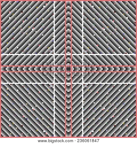 Seamless Vector Pattern For Fabric Design. Grey Palette, Small Scale.