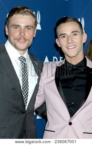 LOS ANGELES - APR 12:  Gus Kenworthy, Adam Rippon at GLAAD Media Awards Los Angeles at Beverly Hilton Hotel on April 12, 2018 in Beverly Hills, CA