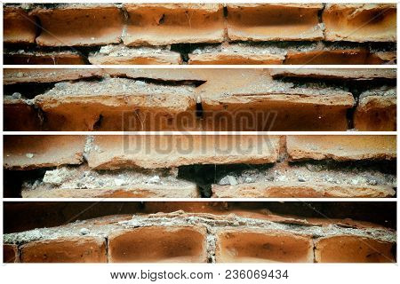 Old Brick Wall, Stone Background Or Rock Surface - Good For Web Site Or Mobile Devices.
