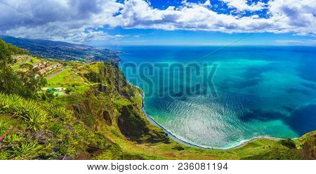 Aerial View From The Highest Cabo Girao, Madeira Island, Portugal