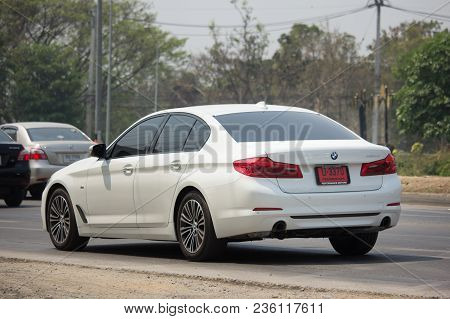 Chiang Mai, Thailand -march 15 2018: Private Car. Bmw 520d. Photo At Road No.1001 About 8 Km From Do