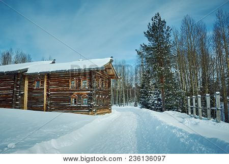 Russian Traditional Wooden Peasant House