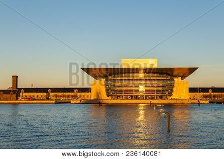 Copenhagen, Denmark- May 03, 2013: View Of The Copenhagen Opera House. The National Opera House Of D