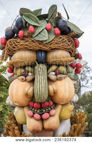 Les Baux, France - June 26, 2017: The Artwork, Titled Summer Is Four Seasons Three-dimensional Inter