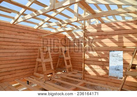 Details Of Construction Wooden House, Roofing Timber Structure System