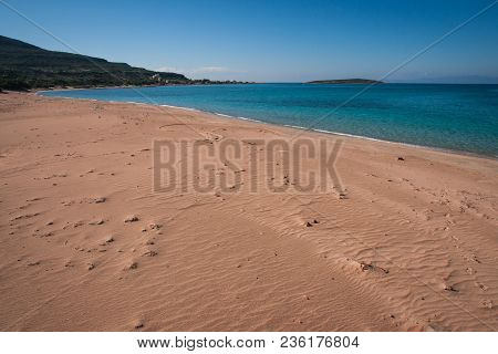 Scenic Simos Beach On Elafonisos Island In Greece