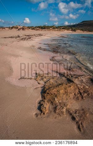 Scenic Simos Beach On Elafonisos Island In Greece