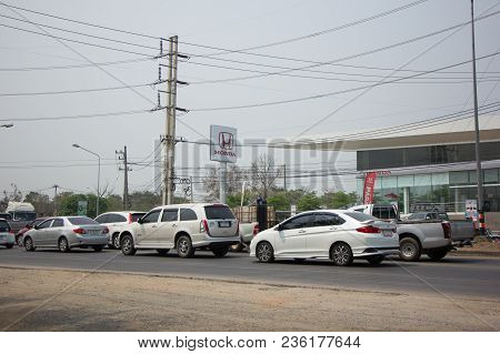 Car And Traffic On Highway Road Near Juction.