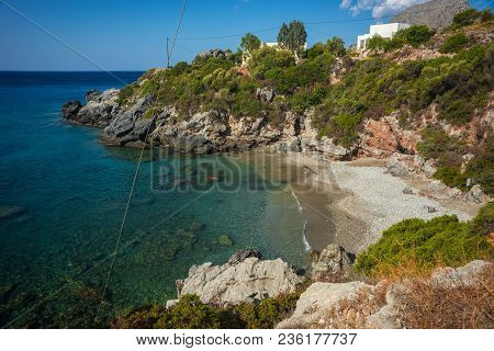 Picturesque Seascape In  Bay Of Souda, Greece