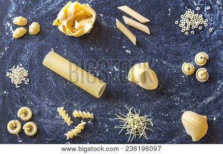 Various Types Of Raw Pasta