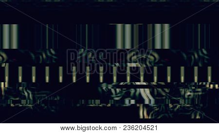 Data Glitch Random Digital Signal Malfunction. High Resolution Illustration 11092 From A Series Of A