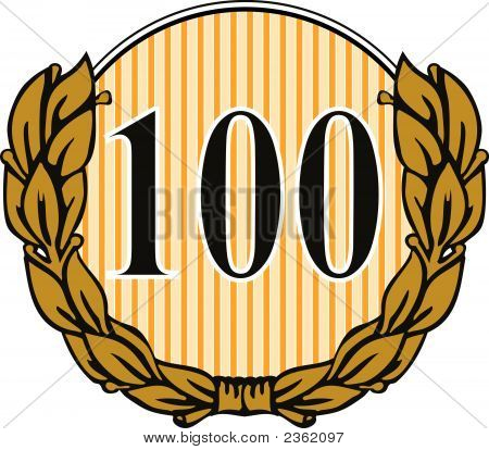 Les feuilles de Laurier avec Number100