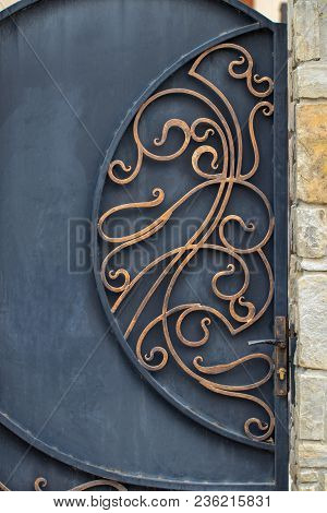 Decorative Parts Of Metal Gates, Elements Of Hand Forging.