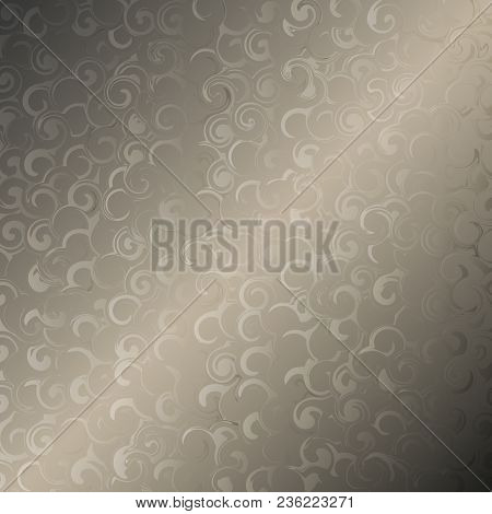 Beautiful Gray-brown Background With Curls. Excellent As A Background For The Manufacture Of Any Pri