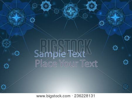 Beautiful Abstract Background In Blue Tones. Excellent As A Background For The Production Of Any Pri