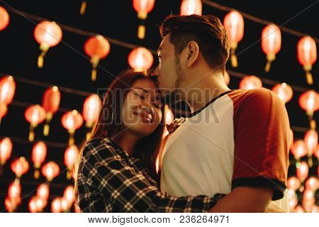 Asian couple at Chinese fastival