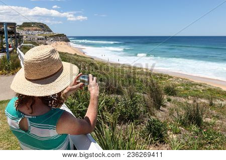 Tourist Taking Photo - Newcastle Australia
