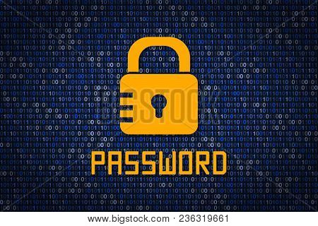 Strong Password Encription. Data Protection From Hacking. Cyber Security. Data Encryption. Protect I