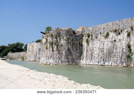 Fortress Of Agia Mavra Near The Greek Island Of Lefkada. Greece
