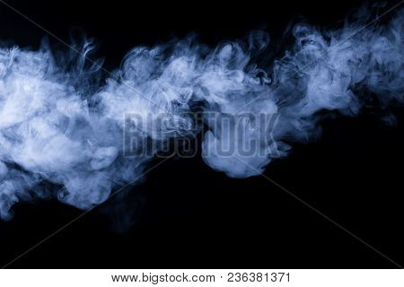 Smoke Vape Vapor Texture For Designers Works - Abstract Photo Texture Of The Real Smoke On The Black