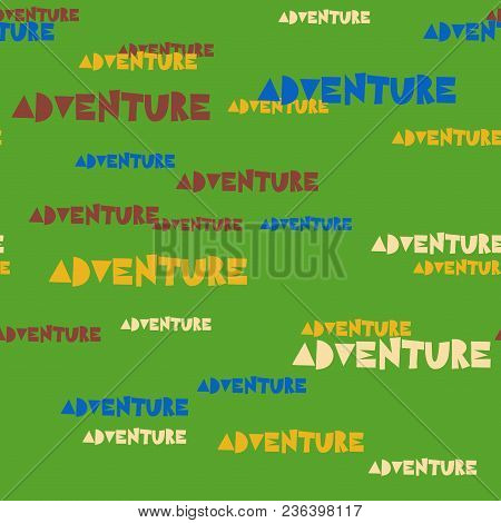 Adventure Typography Pattern. Typography Only Series. Minimal Graphics