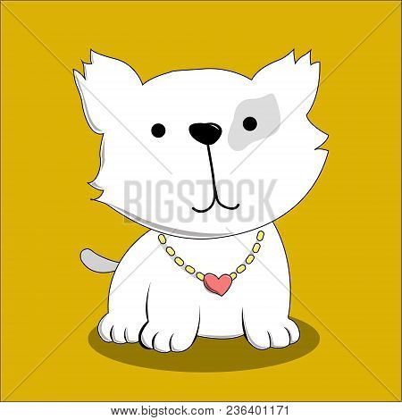 Cute Cat Vector.t-shirt Print.love Cards.valentine's Day.animal Print.children Illustration For Scho