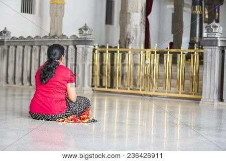 Ashram Of Sri Ramana Maharshi, Tiruvannamalai, Tamil Nadu, India - March Circa, 2018. Unidentified W