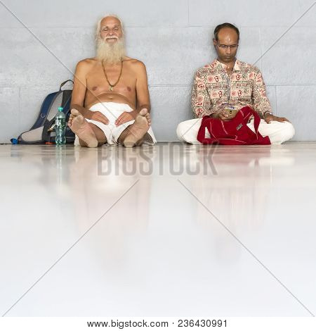 Ashram Of Sri Ramana Maharshi, Tiruvannamalai, Tamil Nadu, India - March Circa, 2018. Unidentified W