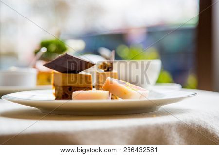 Afternoon Tea Ceremony With A Marzipan Dessert In London