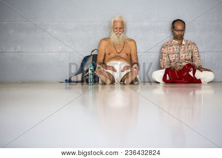 Ashram Of Sri Ramana Maharshi, Tiruvannamalai, Tamil Nadu, India - March Circa, 2018. Unidentified W