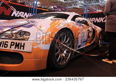 Birmingham - October 10, 2012: Bugatti Veyron Car At The Top Gear Car Exhibition In Birmingham, Uk.