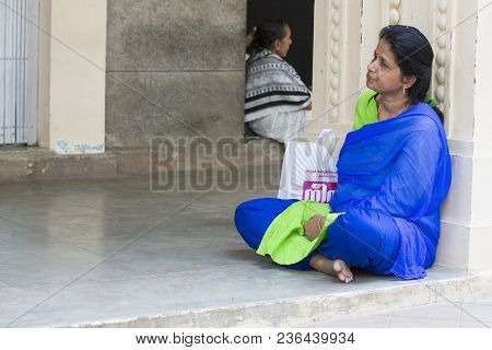 Ashram Of Sri Ramana Maharshi, Tiruvannamalai, Tamil Nadu, India - March Circa, 2018. Unidentified W