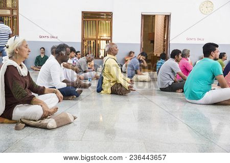 Ashram Of Sri Ramana Maharshi, Tiruvannamalai, Tamil Nadu, India - March Circa, 2018. Unidentified W