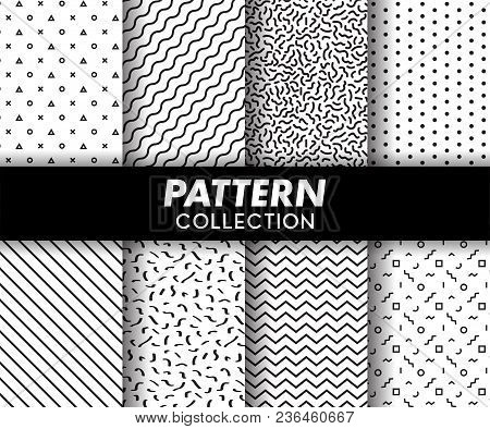 Pattern Abstract Seamless Memphis Design Concept Collection