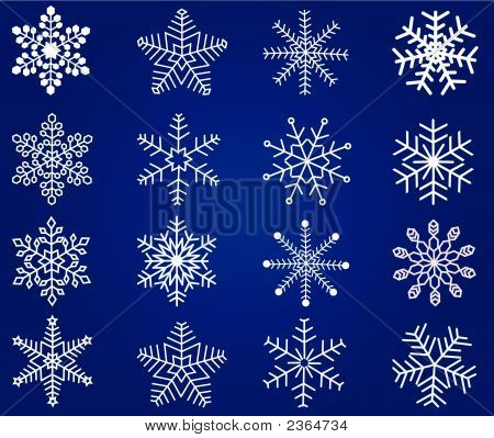 Vettore di fiocchi di neve