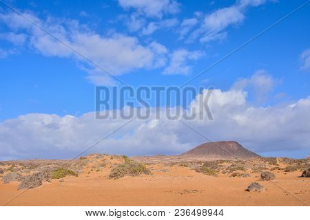 Spanish View Landscape In La Graciosa Lanzarote Tropical Volcanic Canary Islands Spain